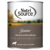 NutriSource Senior Chicken & Rice Formula Canned Dog Food -Mutts And Co-us 073893041009