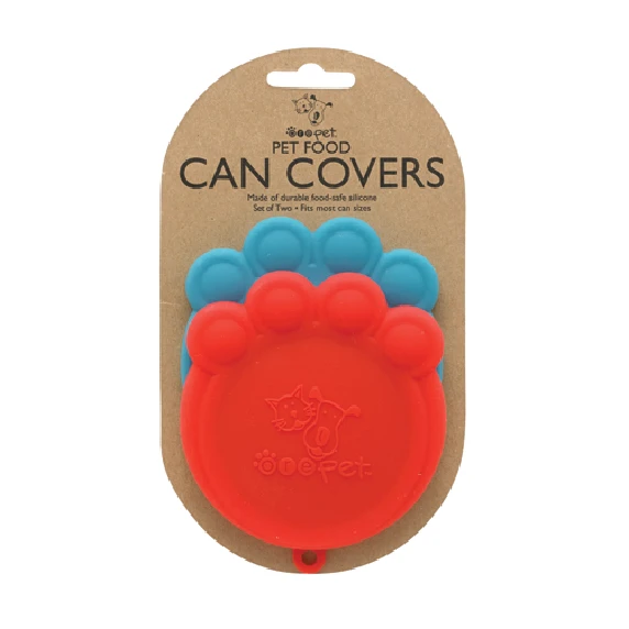 ORE Pet Paw Can Cover Set Red & Blue 3 ORE Pet Paw Can Cover Set Red & Blue