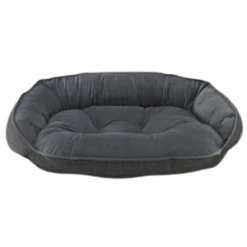 Bowsers Crescent Dog Bed Microvelvet Storm (Ash Microvelvet Reverse)