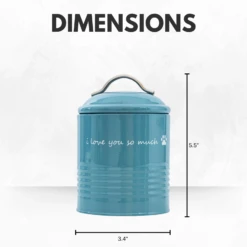 Jojo Modern Pets "I Love You So Much" Dog Treat Printed Canister 13 Jojo Modern Pets "I Love You So Much" Dog Treat Printed Canister -Mutts And Co-us 24.99