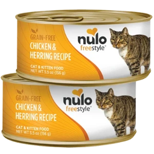 Nulo Freestyle Grain-Free Chicken & Herring Recipe Wet Cat Food, 5.5 Oz 3 Nulo Freestyle Grain-Free Chicken & Herring Recipe Wet Cat Food, 5.5 Oz
