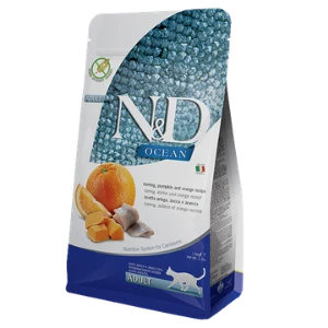 Farmina N&D Ocean Wild Herring, Pumpkin & Orange Formula Dry Cat Food 3.3 Lbs