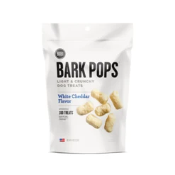 Bixbi Bark Pops White Cheddar Flavor Light & Crunchy Dog Treats, 4-oz Bag