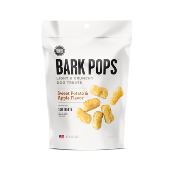 Bixbi Bark Pops Sweet Potato & Apple Flavor Light & Crunchy Dog Treats, 4-oz Bag 3 Bixbi Bark Pops Sweet Potato & Apple Flavor Light & Crunchy Dog Treats, 4-oz Bag
