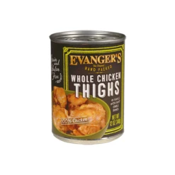 Evanger's Grain-Free Hand Packed Whole Chicken Thighs Canned Dog Food, 12-oz