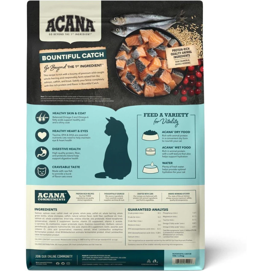 Acana Bountiful Catch Cat Food 4 Acana Bountiful Catch Cat Food - Image 2