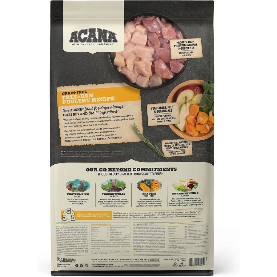 Acana Heritage Free-Run Poultry Grain-Free Dog Food 4 Acana Heritage Free-Run Poultry Grain-Free Dog Food - Image 2