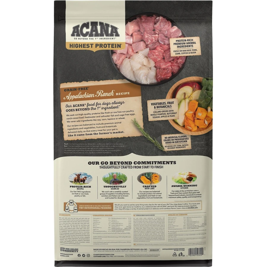Acana Regionals Appalachian Ranch Grain-Free Dog Food 4 Acana Regionals Appalachian Ranch Grain-Free Dog Food - Image 2