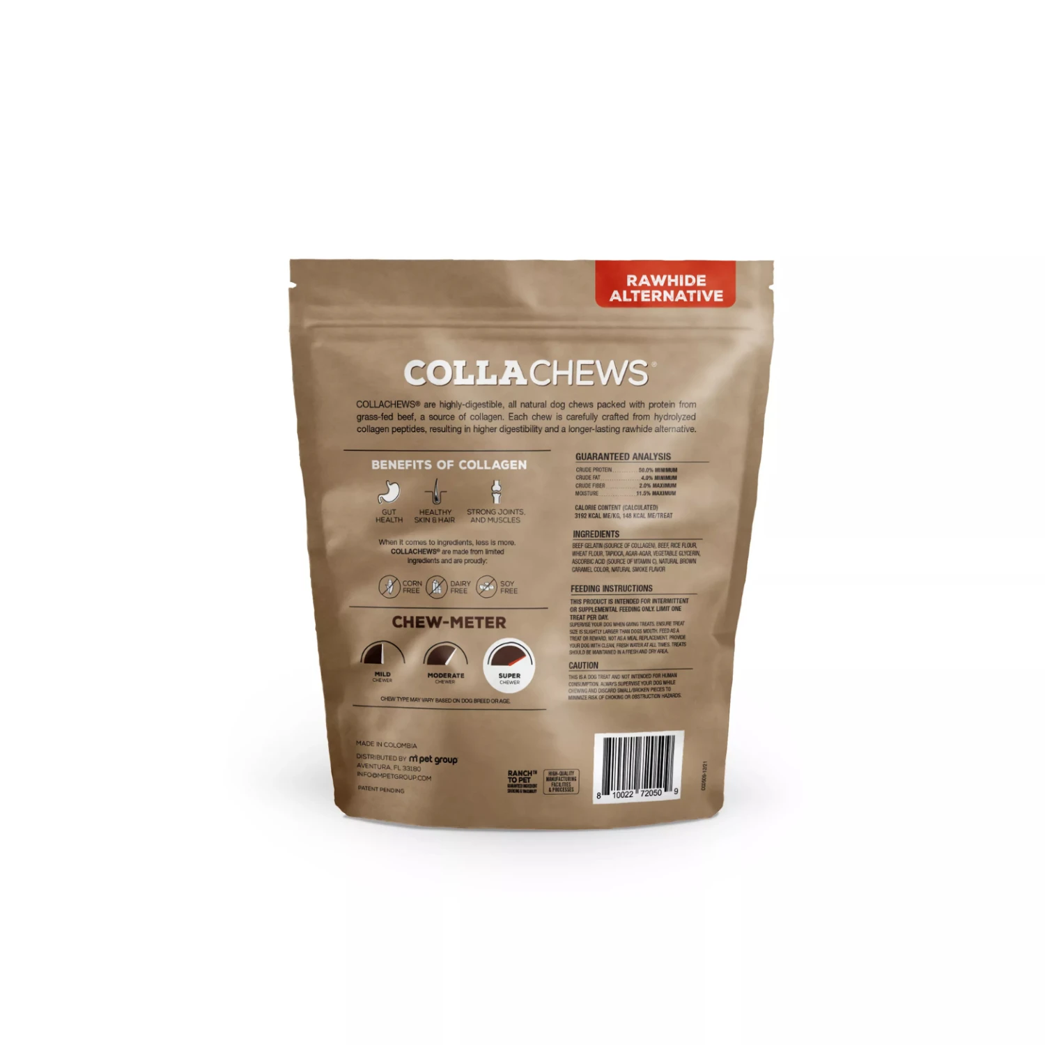 CollaChews Rawhide Alternative Collagen Chips Dog Treats Beef 11oz 4 CollaChews Rawhide Alternative Collagen Chips Dog Treats Beef 11oz - Image 2