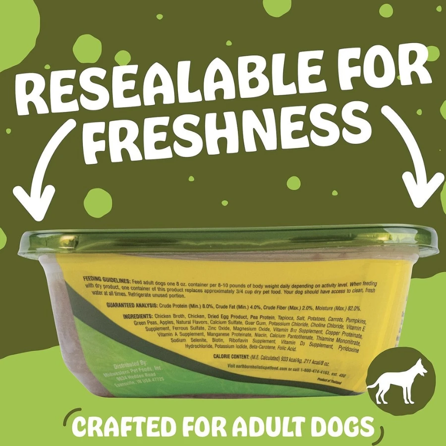 Earthborn Holistic Chip's Chicken Casserole Stew Grain-Free Natural Moist Dog Food, 9-oz 4 Earthborn Holistic Chip's Chicken Casserole Stew Grain-Free Natural Moist Dog Food, 9-oz - Image 2