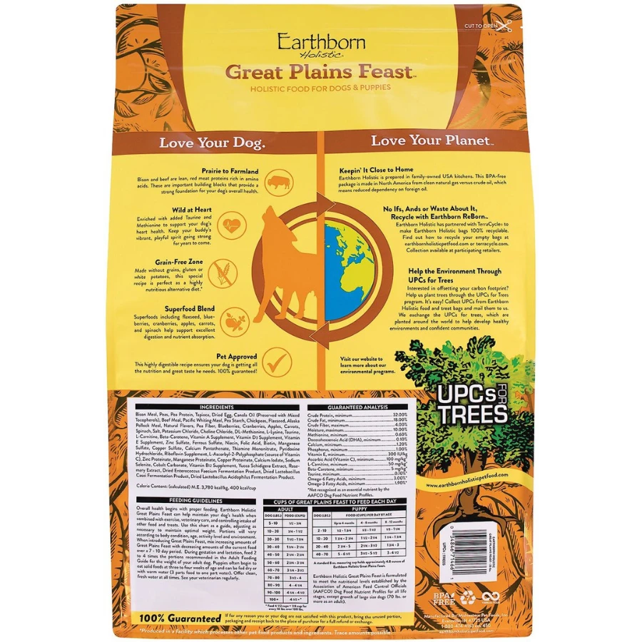 Earthborn Holistic Great Plains Feast Grain-Free Natural Dry Dog Food 7 Earthborn Holistic Great Plains Feast Grain-Free Natural Dry Dog Food - Image 5