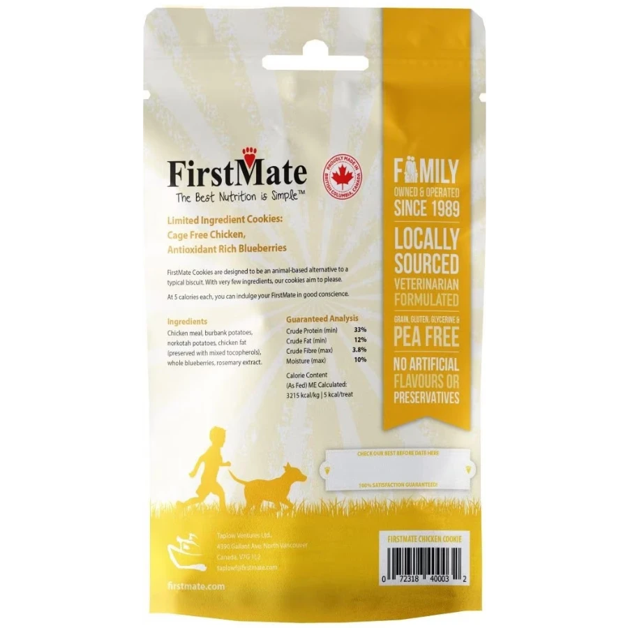 FirstMate Cage Free Chicken & Blueberry Dog Treats, 8 Oz 4 FirstMate Cage Free Chicken & Blueberry Dog Treats, 8 Oz - Image 2