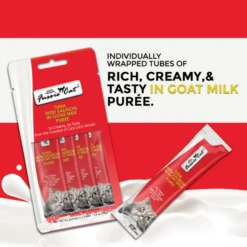 Fussie Cat Goat Milk Puree Cat Treats Tuna With Salmon, 2 Oz -Mutts And Co-us 2FussieCatTunawithSalmonGoatMilkPureeCatTreats 2oz