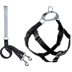 2 Hounds Design Freedom No-Pull Dog Harness With Leash Black