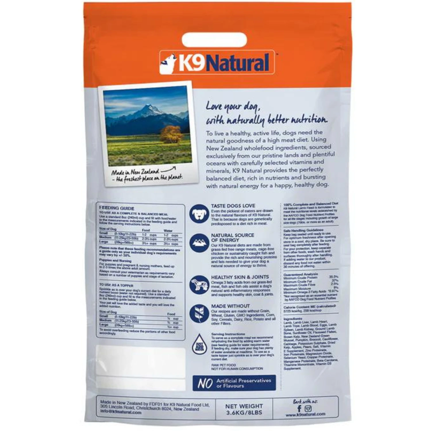 K9 Natural Lamb Feast Raw Grain-Free Freeze-Dried Dog Food 5 K9 Natural Lamb Feast Raw Grain-Free Freeze-Dried Dog Food - Image 3