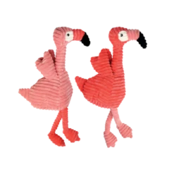 Multipet Pet Envy Corduroy Flamingo Plush Dog Toy