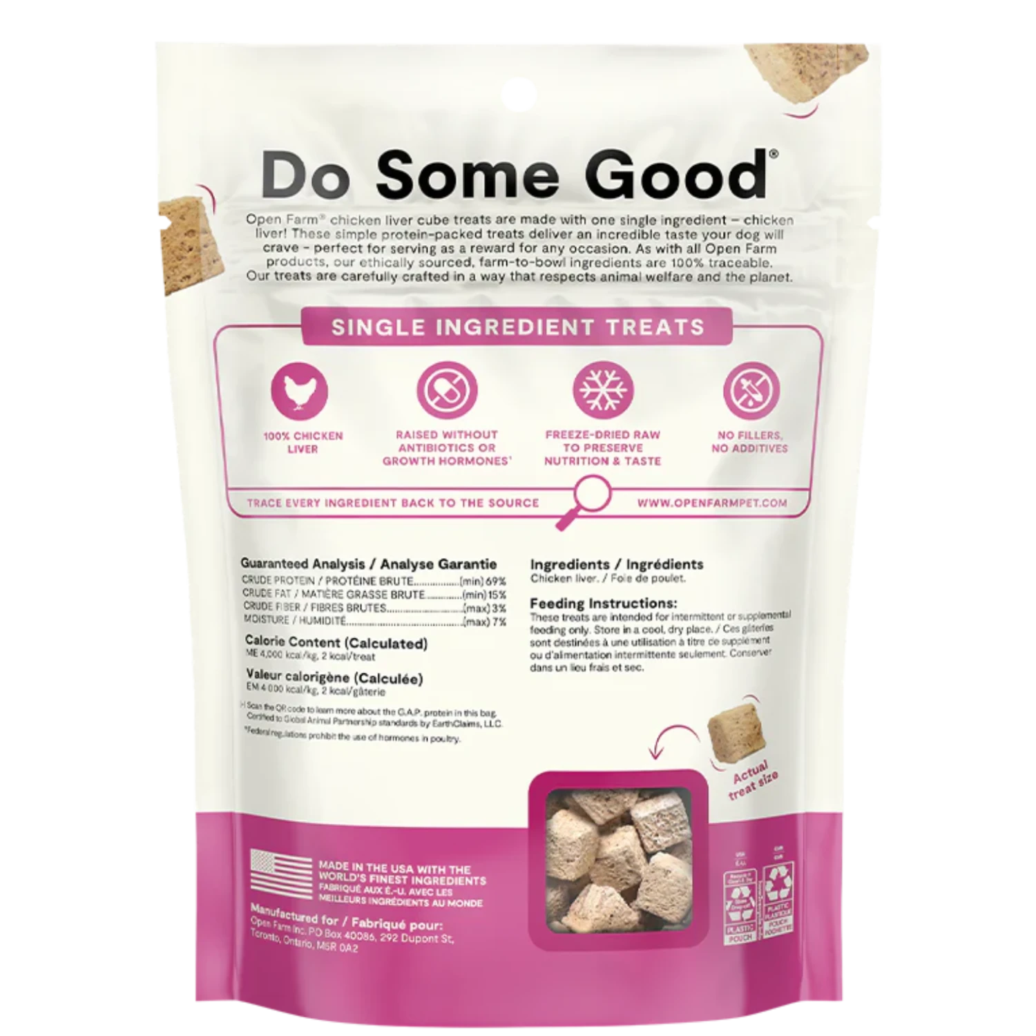 Open Farm Cubes Freeze Dried Raw Single Ingredient Chicken Liver Dog Treats 3-oz 4 Open Farm Cubes Freeze Dried Raw Single Ingredient Chicken Liver Dog Treats 3-oz - Image 2