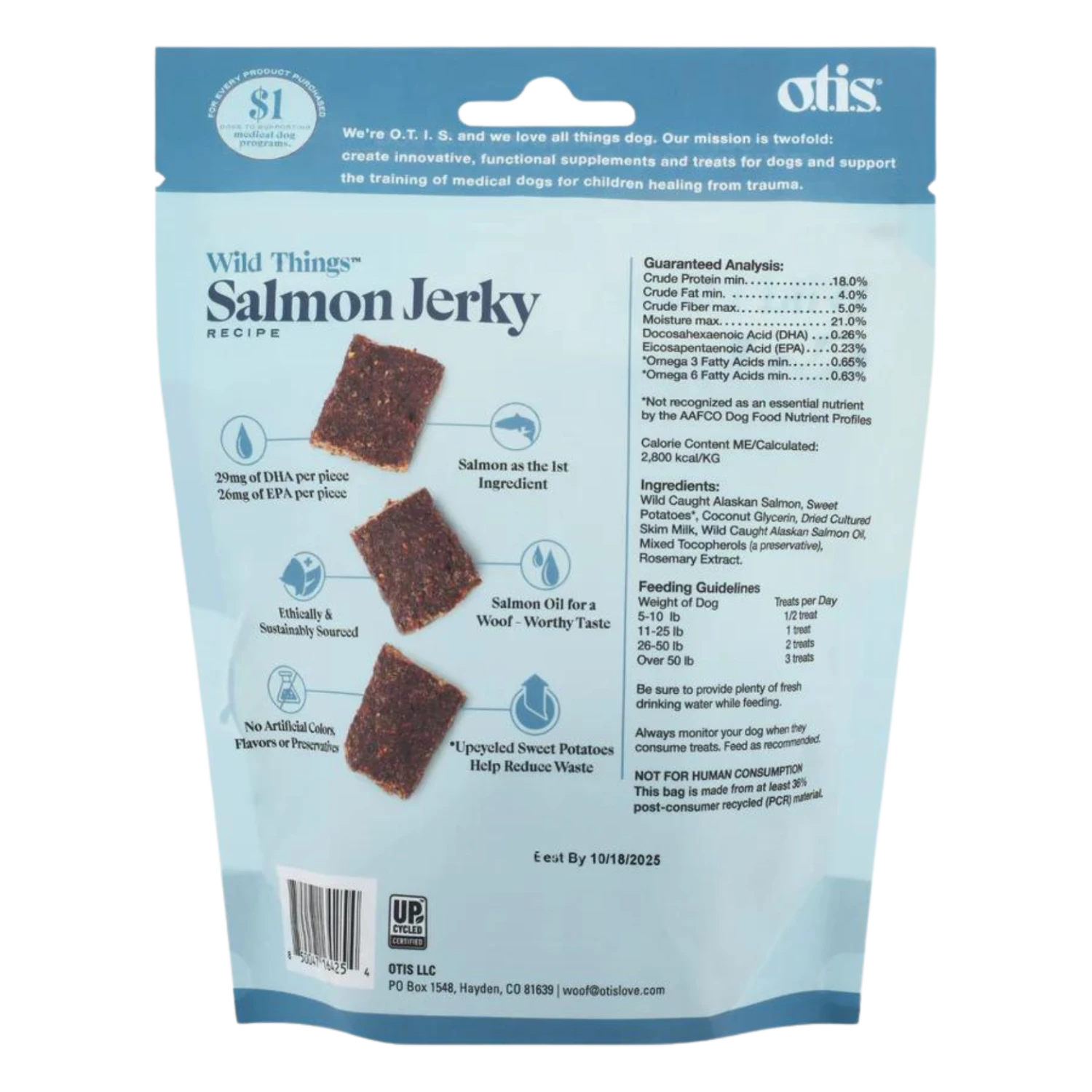 Otis Wild Things Salmon Recipe Jerky Dog Treats 4 Oz 4 Otis Wild Things Salmon Recipe Jerky Dog Treats 4 Oz - Image 2