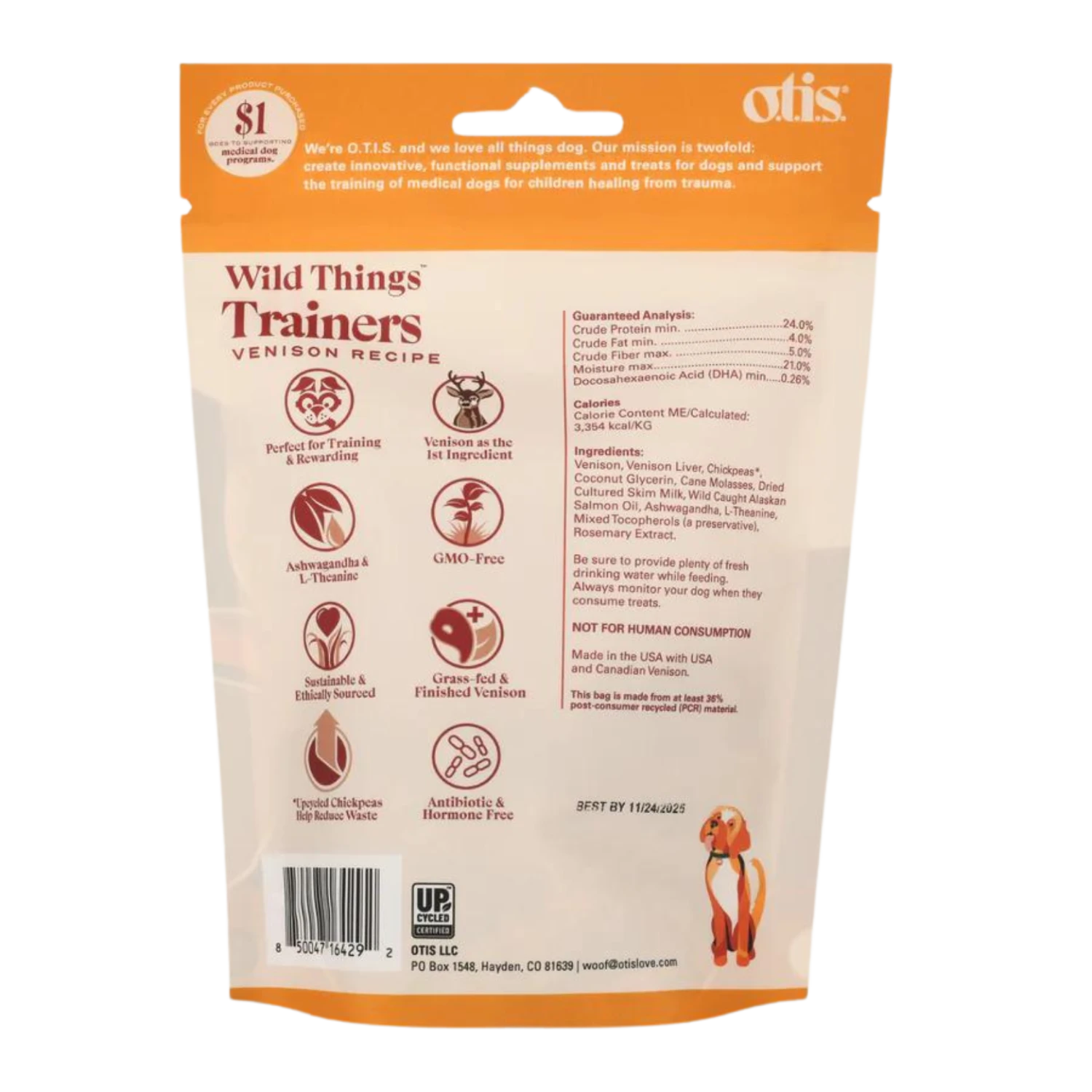 Otis Wild Things Venison Recipe Trainers Dog Treats 4 Oz 4 Otis Wild Things Venison Recipe Trainers Dog Treats 4 Oz - Image 2