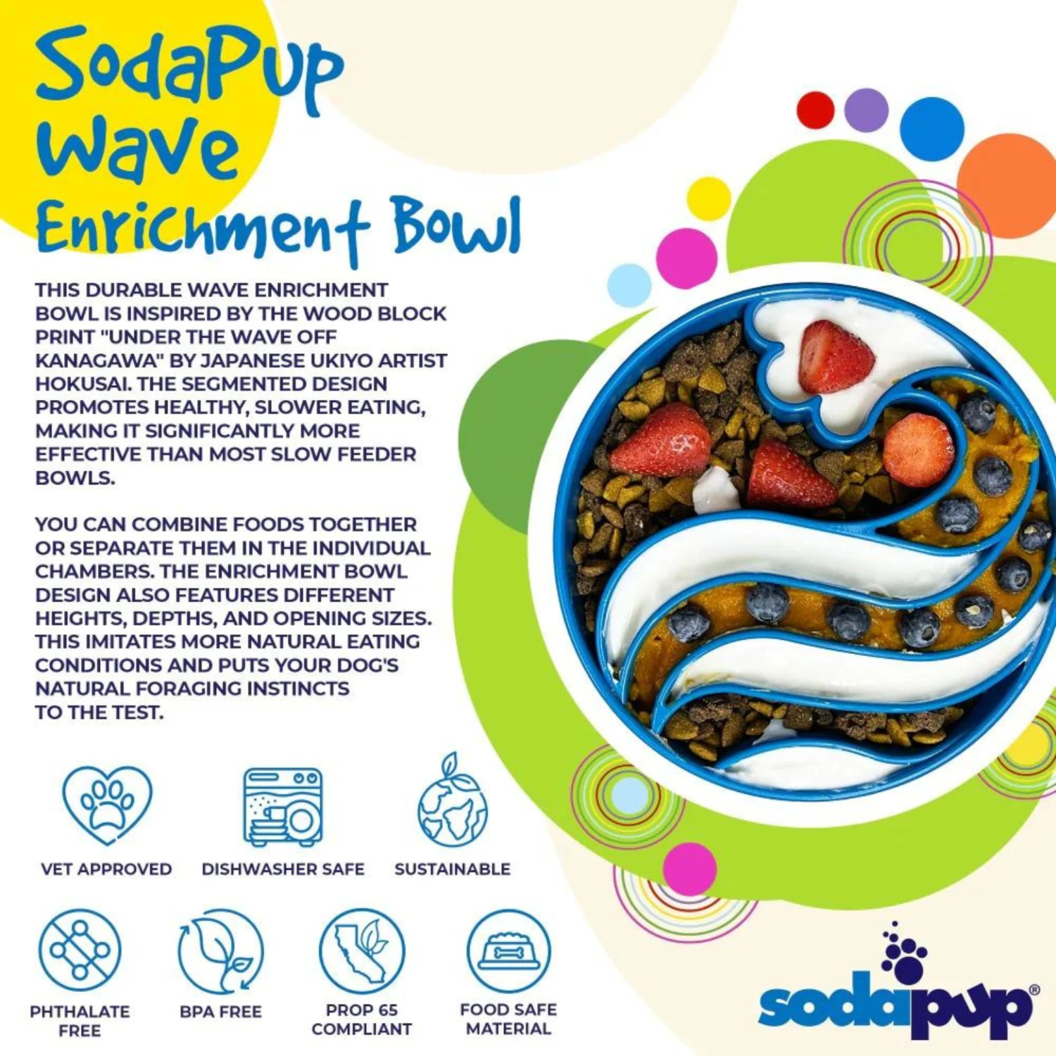 SodaPup Enriching Slow Feeder Wave Ebowl For Dogs 4 SodaPup Enriching Slow Feeder Wave Ebowl For Dogs - Image 2