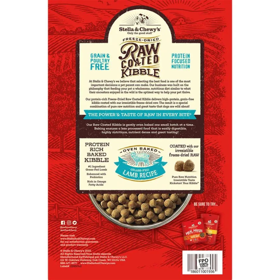 Stella & Chewy's Grass-Fed Lamb Recipe Raw Coated Baked Kibble Dog Food 4 Stella & Chewy's Grass-Fed Lamb Recipe Raw Coated Baked Kibble Dog Food - Image 2