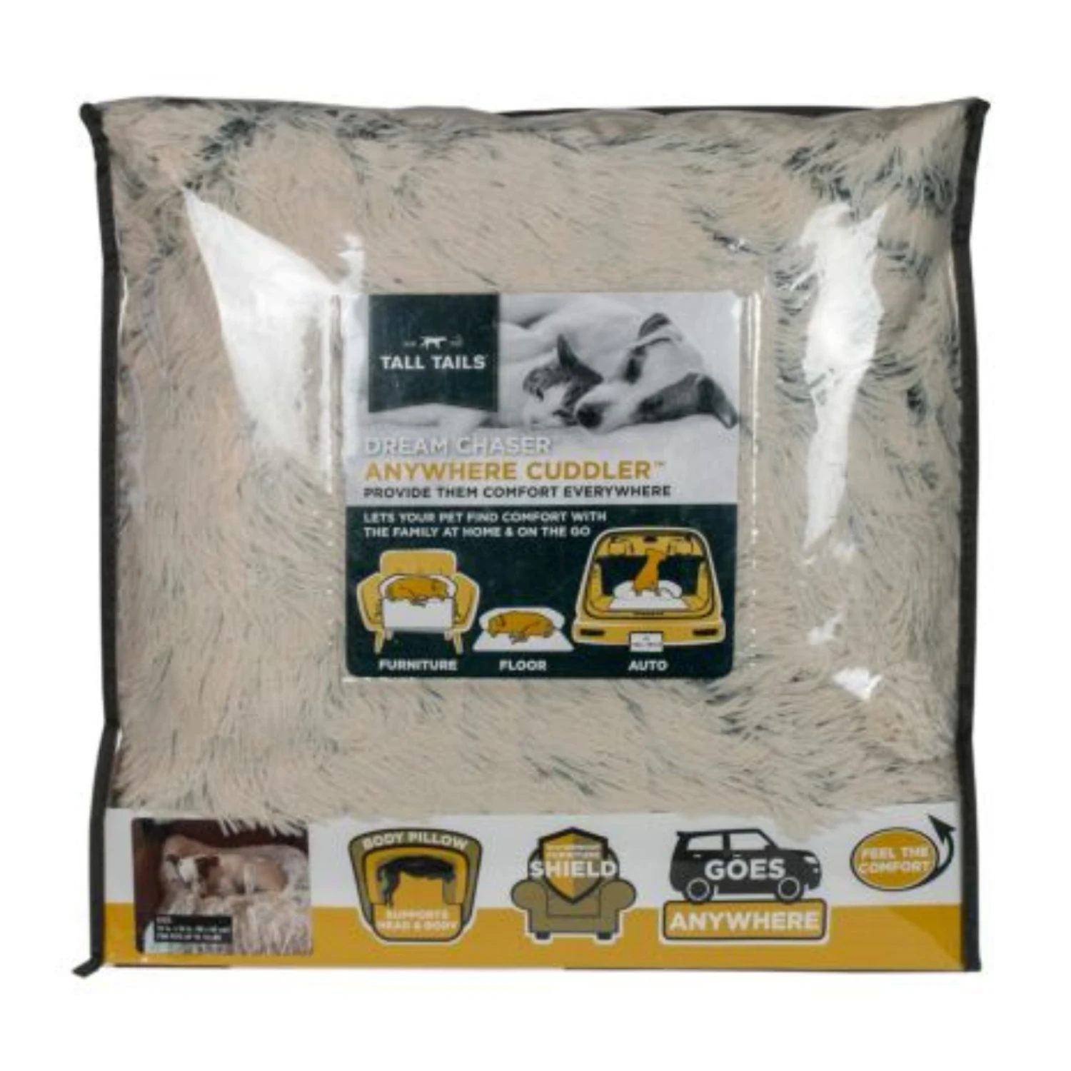 Tall Tails Anywhere Cuddler Dog & Cat Bed, Khaki 4 Tall Tails Anywhere Cuddler Dog & Cat Bed, Khaki - Image 2