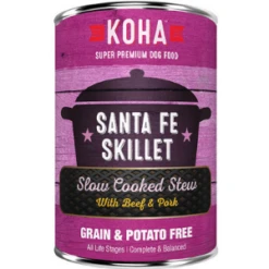 Koha Santa Fe Skillet Slow Cooked Stew Grain-Free Canned Dog Food 12.7 Oz
