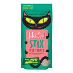 Tiki Cat Stix Chicken & Shrimp Mousse Grain-Free Cat Treats, 3 Oz