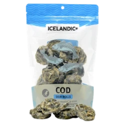 Icelandic+ Dehydrated Cod Skin Rolls Dog Treats, 3 Oz