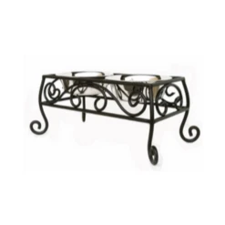 Pets Stop Noblesse Double Diner Raised Feeder Bronze