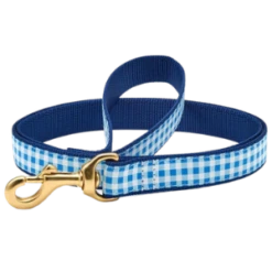 Up Country Blue Gingham Dog Lead