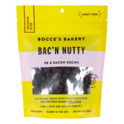 Bocce's Bakery Training Bites Bac'n Nutty Dog Treats, 6 Oz