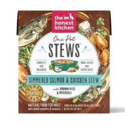 The Honest Kitchen One Pot Stew Simmered Salmon & Chicken Stew Wet Dog Food, 10.5-oz