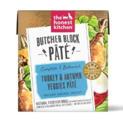 The Honest Kitchen Butcher Block Pate Turkey & Autumn Veggies Pate Wet Dog Food, 10.5-oz