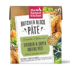 The Honest Kitchen Butcher Block Pate Chicken & Super Greens Pate Wet Dog Food, 10.5-oz