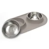 Messy Mutts Silicone Double Feeder Dog Bowl Gray 2 Messy Mutts Silicone Double Feeder Dog Bowl Gray -Mutts And Co-us 38811 5f6a298b421896.83279964 MessyMutts Dog DoubleDiner Gray large 5fcea1d3 b6ea 4a7a 820d 4d8f39bf772c