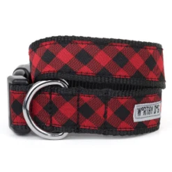 The Worthy Dog Bias Buffalo Plaid Dog Collar