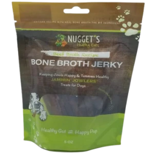 Nugget's Healthy Eats Jammin' Jowlers Bone Broth Beef Jerky Dog Treats, 3 Nugget's Healthy Eats Jammin' Jowlers Bone Broth Beef Jerky Dog Treats,