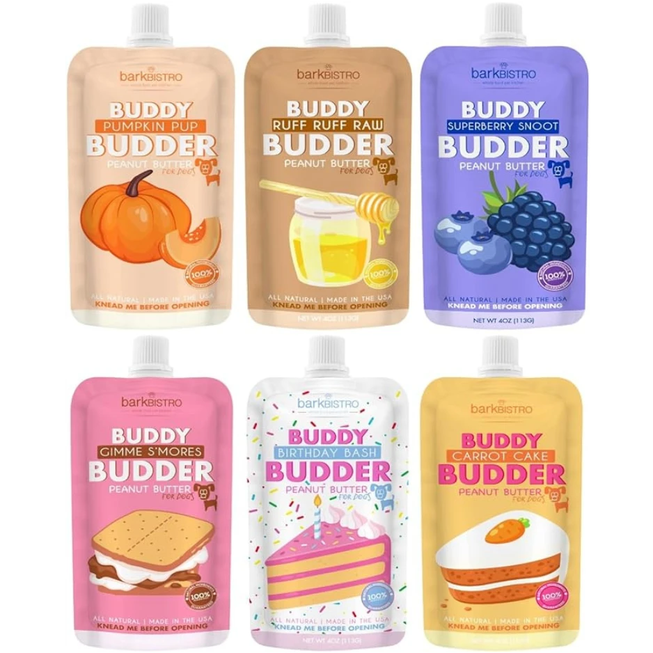 Bark Bistro Ruff Ruff Raw Budder Dog Peanut Butter Squeeze Packs 4oz 5 Bark Bistro Ruff Ruff Raw Budder Dog Peanut Butter Squeeze Packs 4oz - Image 3