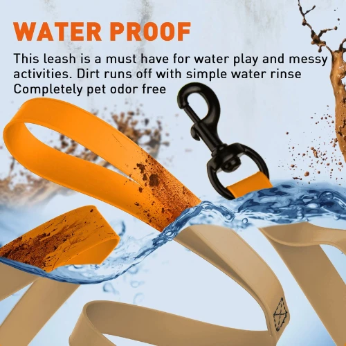 Dogline Biothane Waterproof Multi-Handle Dog 6' Lead Red 4 Dogline Biothane Waterproof Multi-Handle Dog 6' Lead Red - Image 2