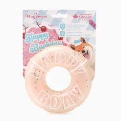 Hugsmart Pet Yappy Birthday Donut Rubber Dog Toy -Mutts And Co-us 3HugsmartPetYappyBirthdayDonutRubberDogToy