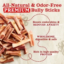 Natural Farm Bully Stick Bites Dog Chew 8 Oz 12 Natural Farm Bully Stick Bites Dog Chew 8 Oz -Mutts And Co-us 3NaturalFarmBullyStickBitesDogChew8oz