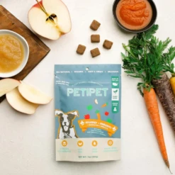 Petipet Allergy + Immunity With Quercetin & Omega 3 Apple & Carrot Flavored Soft Chew Allergy Supplement For Dogs, 7-oz Bag -Mutts And Co-us 3PetipetAllergy ImmunitywithQuercetin Omega3Apple CarrotFlavoredSoftChewAllergySupplementforDogs 7 ozbag