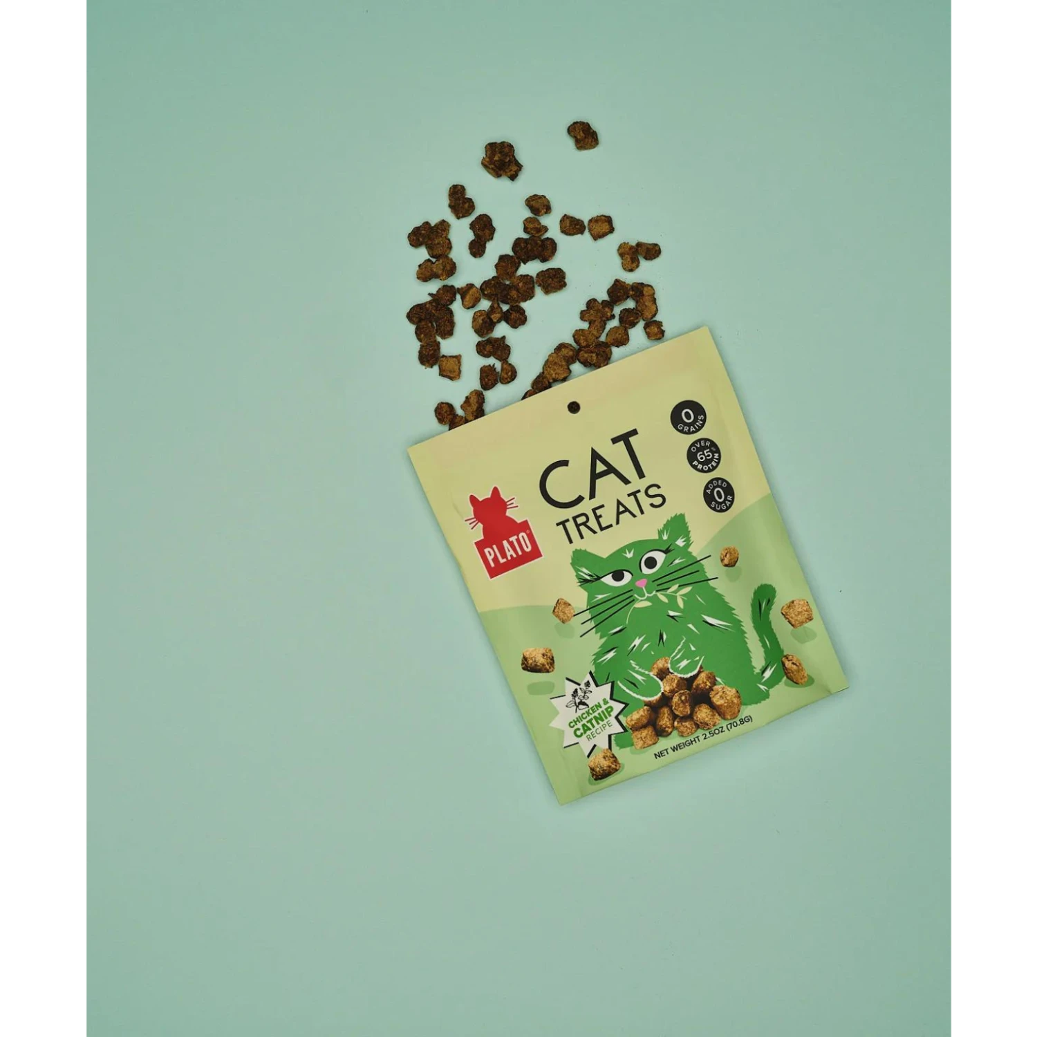 Plato Grain-Free Air Dried Chicken Catnip Cat Treats 2.5 Oz 5 Plato Grain-Free Air Dried Chicken Catnip Cat Treats 2.5 Oz - Image 3