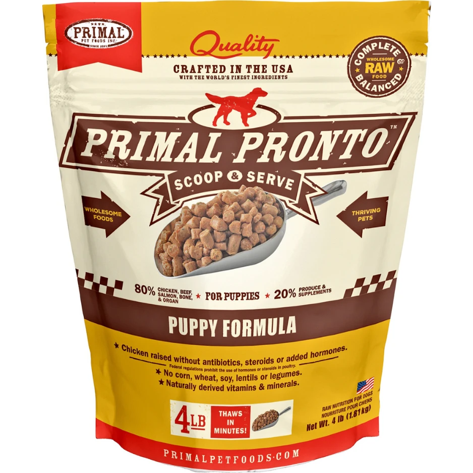 Primal Pronto Puppy Formula Raw Frozen Dog Food 4lb 3 Primal Pronto Puppy Formula Raw Frozen Dog Food 4lb