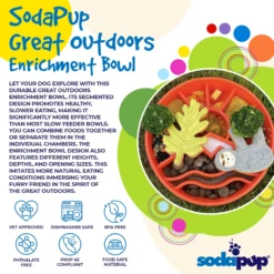 SodaPup Enriching Slow Feeder Great Outdoors Ebowl For Dogs Green -Mutts And Co-us 3SodaPupEnrichingSlowFeederGreatOutdoorsDesignBowlforDogsGreen