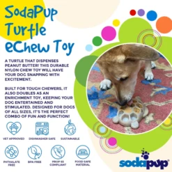 SodaPup Turtle EChew Durable Nylon Dog Chew And Enrichment Toy -Mutts And Co-us 3SodaPupTurtleeChewDurableNylonChewandEnrichmentToy