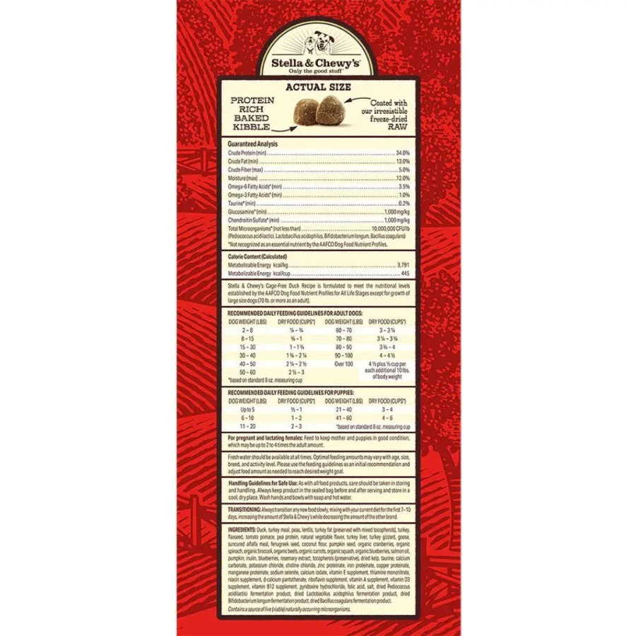 Stella & Chewy's Cage-Free Duck Recipe Raw Coated Kibble Dry Dog Food 5 Stella & Chewy's Cage-Free Duck Recipe Raw Coated Kibble Dry Dog Food - Image 3