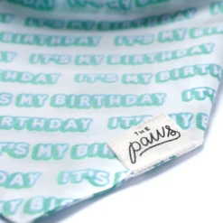 The Paws It's My Birthday Dog Bandana Blue -Mutts And Co-us 3ThePawsIt sMyBirthdayDogBandanaBlue