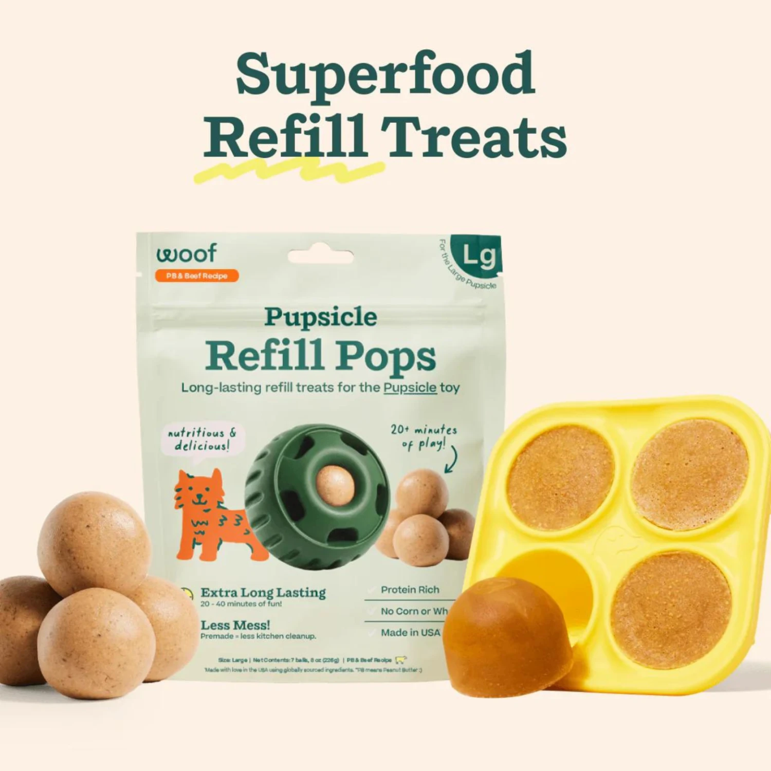 Woof Pet Pupsicle Blue Dog Toy 5 Woof Pet Pupsicle Blue Dog Toy - Image 3